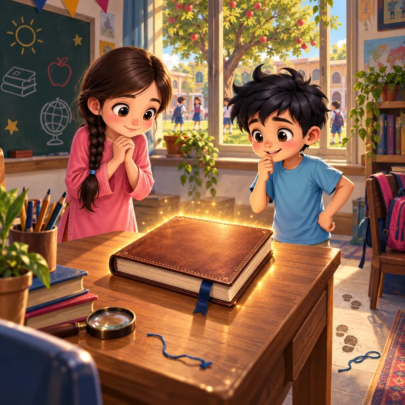 Imaan and Akhlaq in a story illustration